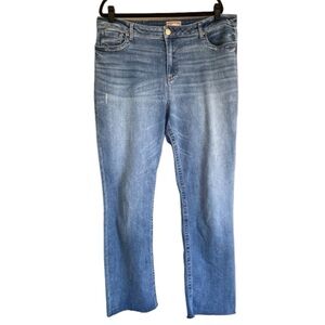 “Stevie” Straight Leg Kut From The Kloth Light Wash Jeans Raw Hem 18W